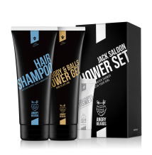 Angry Beards Jack Saloon sprchový gel 230 + šampon 230 ml + Antisweat deodorant na intimní partie 8 ml dárková sada