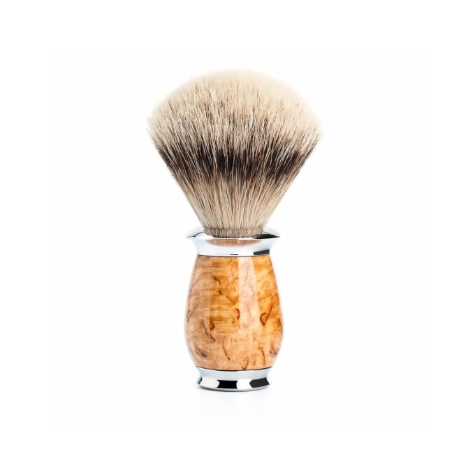 Mühle Purist Karelian Burl Birch Silvertip Badger