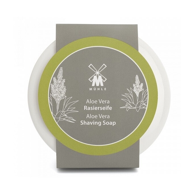 Mühle Aloe Vera mýdlo na holení v porcelánové misce 65 g