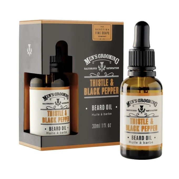 Scottish Fine Soaps Thistle and Black Pepper olej na vousy
