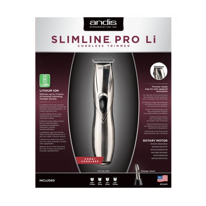 Andis Slimline Pro Li T-Blade Silver