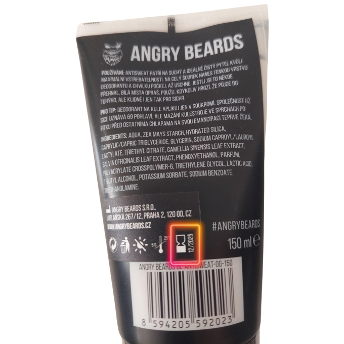Angry Beards Antisweat deodorant na intimní partie 150 ml