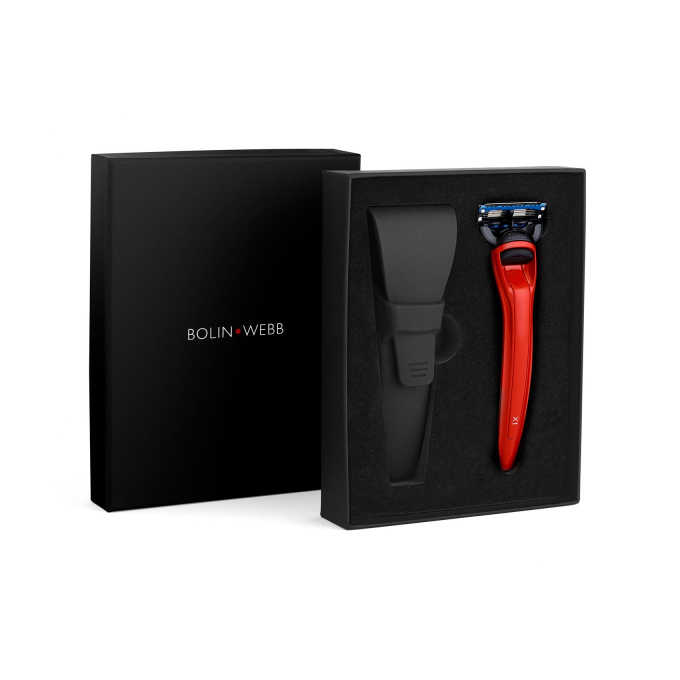Bolin Webb X1 Cooper Red, sada holicího strojku s pouzdrem