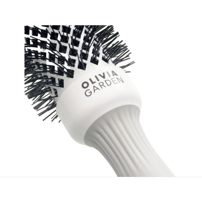 Olivia Garden Expert Blowout White & Grey kulatý kartář 45 mm