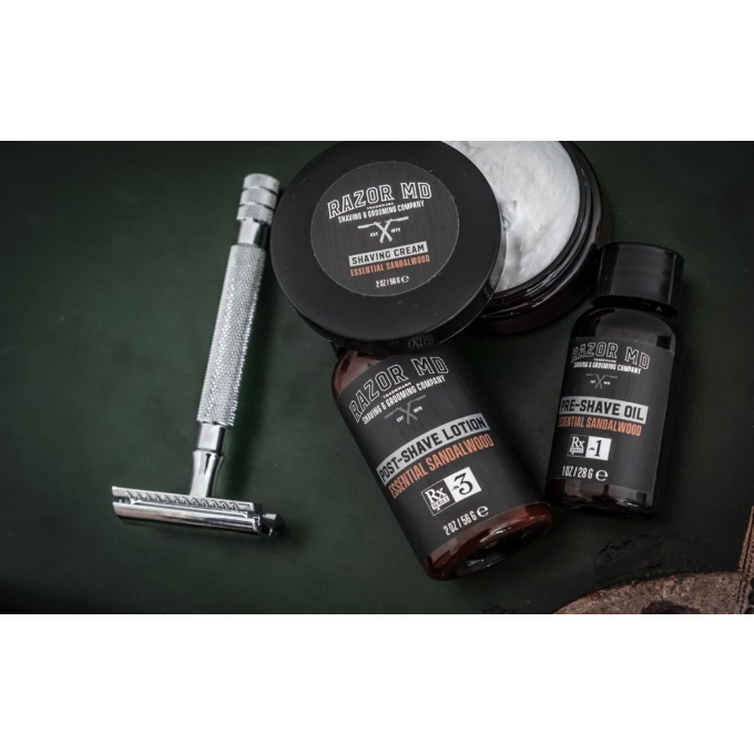 Razor MD Essential Sandalwood olej před holením 56 g