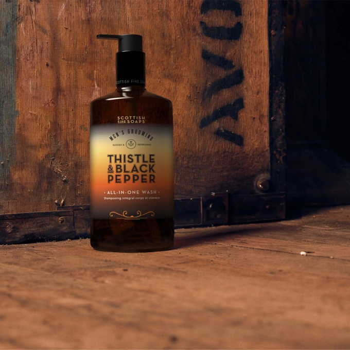 Scottish Fine Soaps Thistle and Black Pepper mycí gel na tělo a vlasy