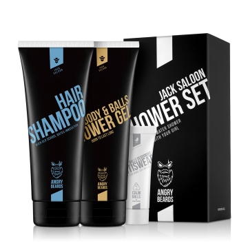 Angry Beards Jack Saloon shower set 468 ml