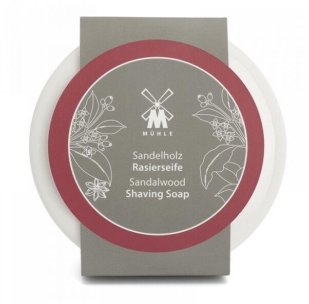 Mühle Sandalwood mýdlo na holení v porcelánové misce 65 g