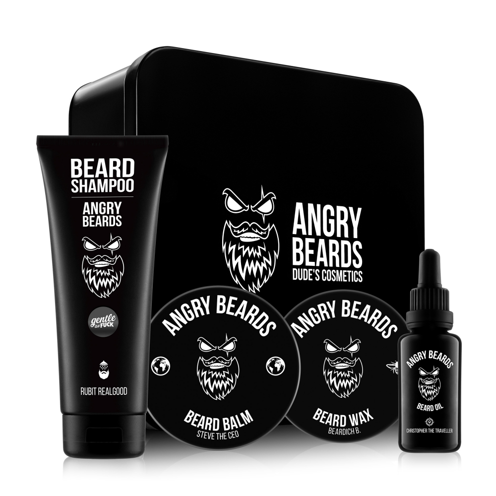 Angry Beards The Traveller velká kosmetická sada na vousy