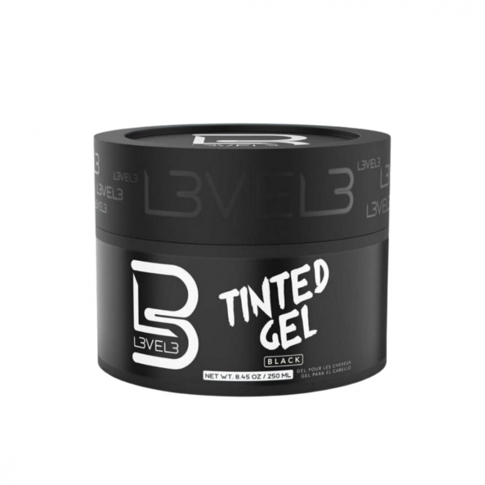 L3VEL3 Tinted černý gel na vlasy 250 ml
