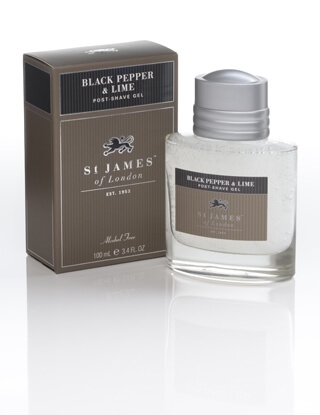 St James of London Black Pepper & Lime, gel po holení 100 ml