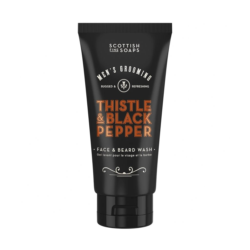 Scottish Fine Soaps Thistle and Black Pepper mycí gel na obličej a vousy
