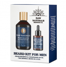 Recipe For Men Raw Naturals sada olej na vousy 50 ml + šampon na vousy 250 ml