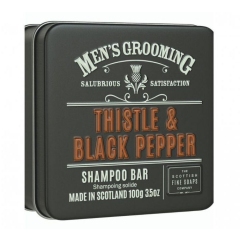 Scottish Fine Soaps Thistle and Black Pepper  tuhý šampon v plechu 100g