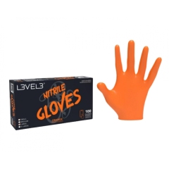 L3VEL3 Nitrile Gloves Orange L 100 ks