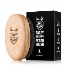 Angry Beards dřevěný kartáč na vousy Harden